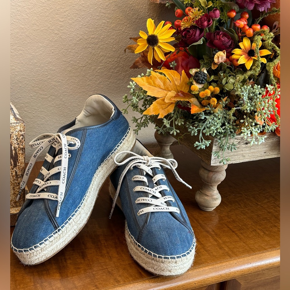 Coach Women's Denim Espadrille Shoes